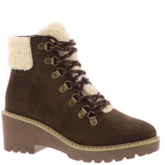 NIB CORKYS ” Squad “Chocolate Shearling Ankle Boots/ Booties - Picture 4 of 13